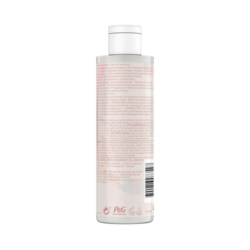 VENUS Gel limpiador + gel de depilación, para ingles y zona íntima VENUS Satin care 190 ml.