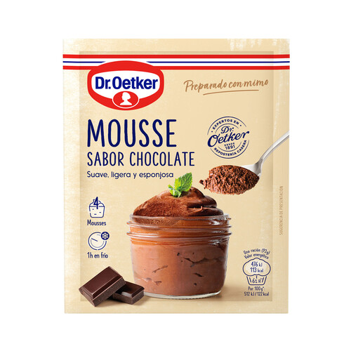 DR. OETKER Preparado de mousse en polvo sabor a chocolate DR. OETKER 73 g.