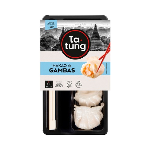 TA-TUNG Dim sum Hakao de gambas al vapor, listos para calentar y comer TA-TUNG 127 g.
