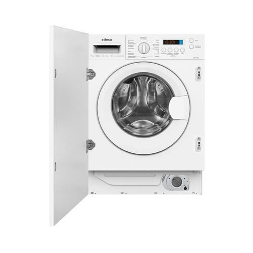 Lavadora integrable EDESA EWF 9400 I 9KG, color blanco, clasificación energética: A, 1400RPM, H: 85cm, A: 59,5cm, F: 52cm.