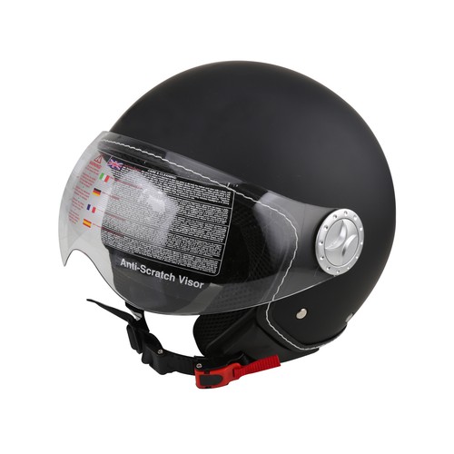 Casco jet con frontal para moto, talla M, GRANDISOR.
