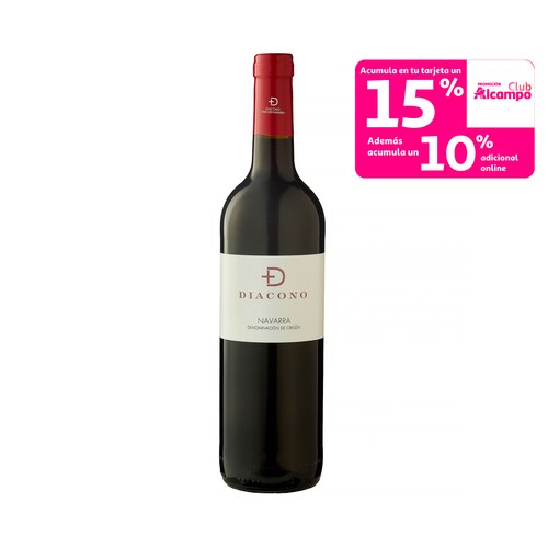 Vino tinto con denominación de origen Navarra DIACONO botella de 75 cl.