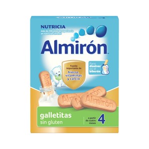 ALMIRÓN Galletitas sin gluten para disolver en el biberón a partir de 4 meses ALMIRÓN 250 g.