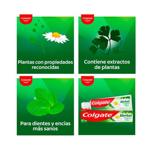 COLGATE Herbal original Pasta de dientes con flúor y extractos de plantas 100 ml.