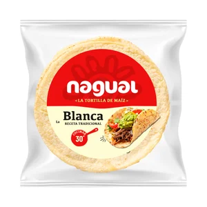 NAGUAL Tortillas Mexicana de maíz blanco sin gluten 8 uds 200 g.