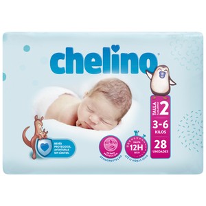 Chelino Pañales Talla 2 (3-6 Kg) 28 Uds.