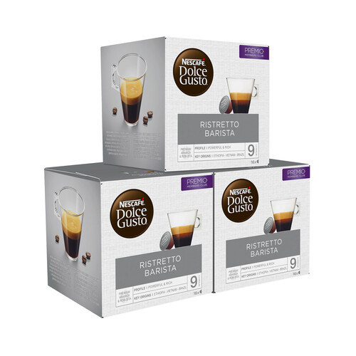 NESCAFÉ DOLCE GUSTO Café molido de tueste Expresso Barista en cápsulas, intensidad 9 NESCAFÉ DOLCE GUSTO 16 uds.112 g.