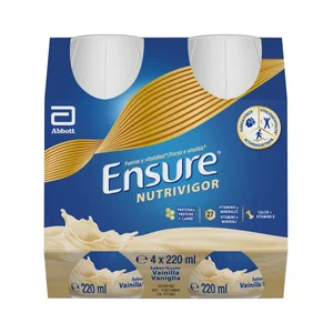 ENSURE Nutrivigor Complemento nutricional para adultos, listo para beber con sabor a vainilla 4 x 220 ml.
