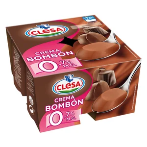 CLESA Crema de chocolate bombón, con solo 0.7% materia grasa CLESA 4 x 125 g.