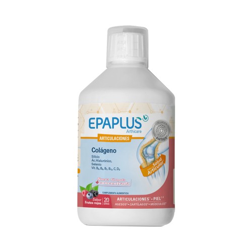 EPAPLUS Arthicare Colágeno, silicio, ácido Hialurónico y vitaminas sabor frutos rojos 1 l.