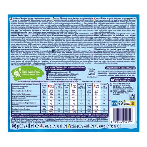 PIRULO Fruity mix de Nestlé Polos con divertidas formas y sabores a frutas 7 uds.
