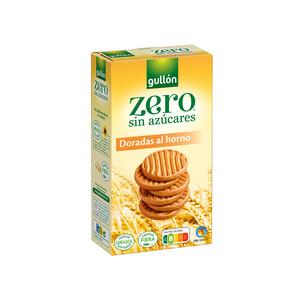 Imagen de GULLÓN Zero Galletas doradas al horno sin azúcares 330 g.