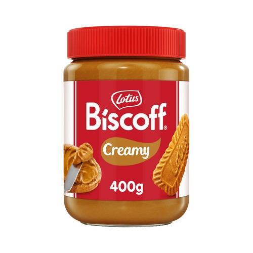 Crema para untar de galleta caramelizada LOTUS Biscoff 400 g.