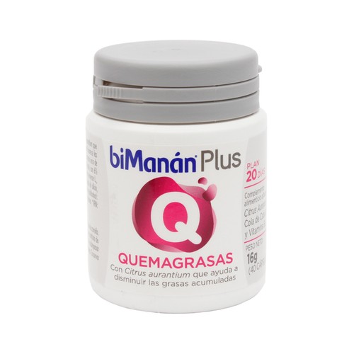 BIMANÁN Complemento alimenticio que ayuda a quemar las grasas acumuladas BIMANÁN Plus 40 comprimidos.