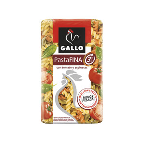 Imagen de GALLO Pasta hélices extrafina con espinacas y tomate GALLO PASTA FINA paquete 450 g.