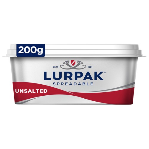 LURPARK Tarrina de materia grasa para untar (78%) con mantequilla, sin sal 200 g.