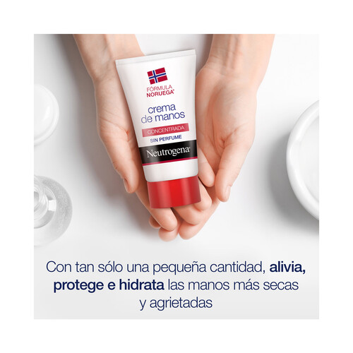 NEUTRÓGENA Crema de manos concentrada sin perfume, para alivio inmediato de pieles secas NEUTRÓGENA 50 ml.