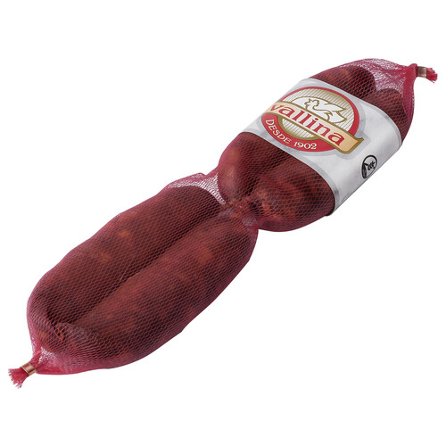 Chorizo de 1ª en ristra, elaborado sin gluten VALLINA 400 g.