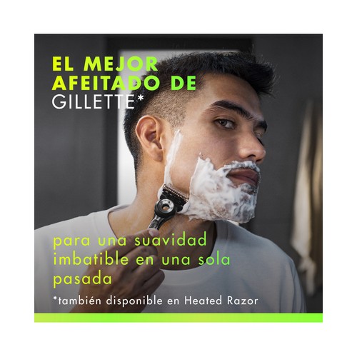 GILLETTE Labs Maquinilla de afeitar con cabezal pivotante de 5 hojas  + colgador de pared.
