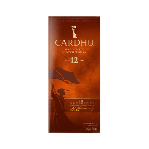 CARDHU Whisky single malt escocés 12 años botella 70 cl.