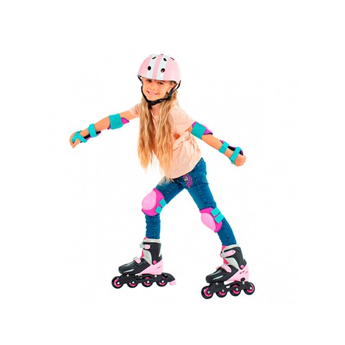 Patines en línea 4 en 1 ajustables, color rosa, MOLTO.