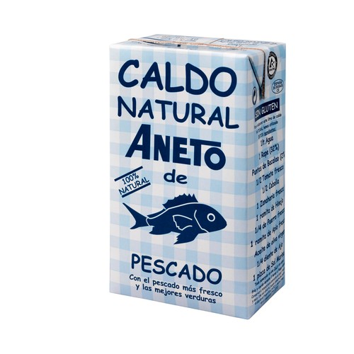 ANETO Caldo de pescado con verduras natural brik de 1 l