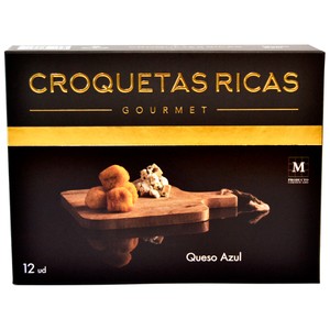 Imagen de CROQUETAS RICAS Croquetas 100% caseras, ultracongeladas y rellenas de queso azul Gourmet 300 g.