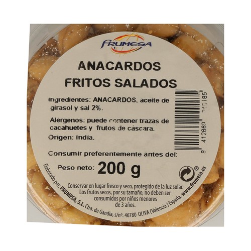 FRUMESA Anacardo, 200 g.