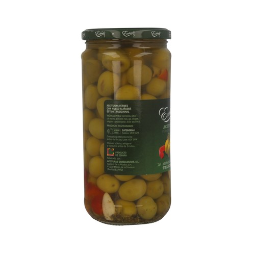 EXCELENCIA Frasco aceitunas deshuesadas aliñadas 330 g.