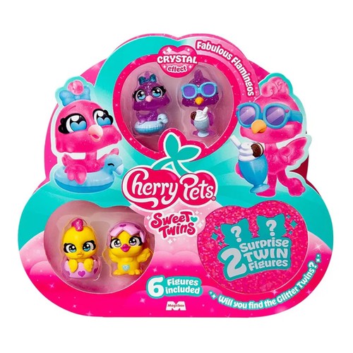 CHERRY PETS Sweet Twins 6 figuras coleccionables, modelos surtidos.