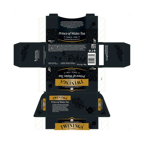 TWININGS Prince of Wales Té negro clásico 25 uds. 50 g.