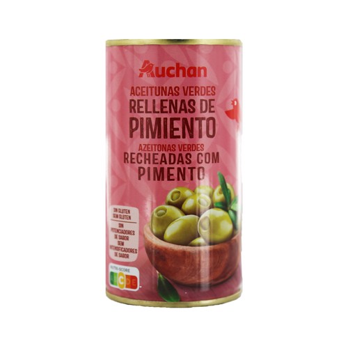 PRODUCTO ALCAMPO Aceitunas rellenas de pimiento lata de 150 g.
