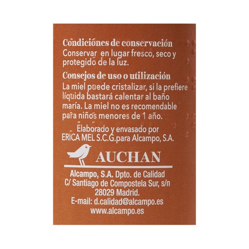 ALCAMPO CULTIVAMOS LO BUENO Miel de Galicia IGP castaño 500gr