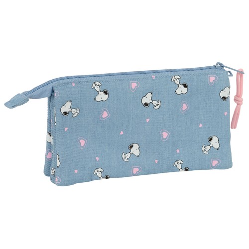 Estuche portatodo triple. SNOOPY