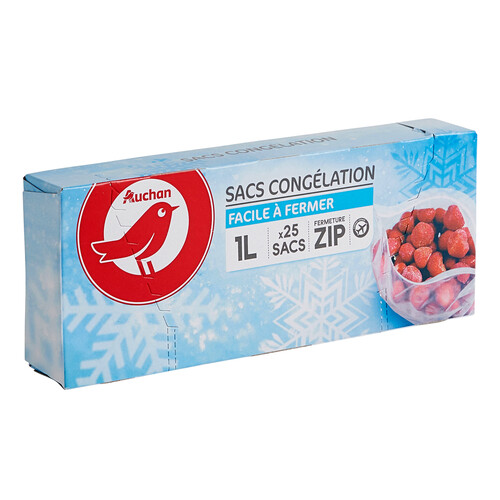 PRODUCTO ALCAMPO Bolsas de congelación con zip 1 l. 18 x20 cm PRODUCTO ALCAMPO 25 uds.