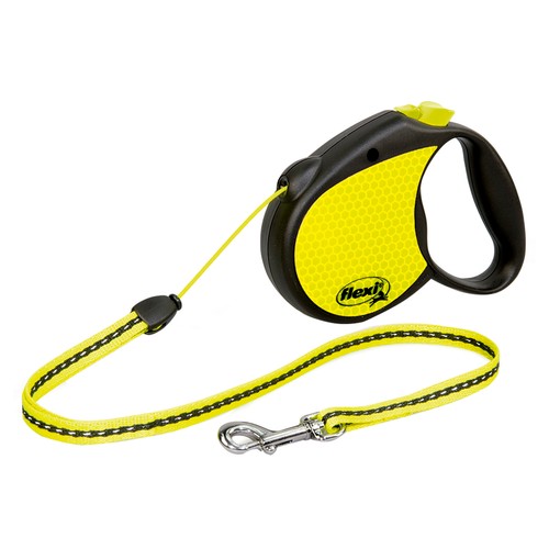 FLEXI Correa para perro de cordón neón FLEXI 5 metros Talla-S