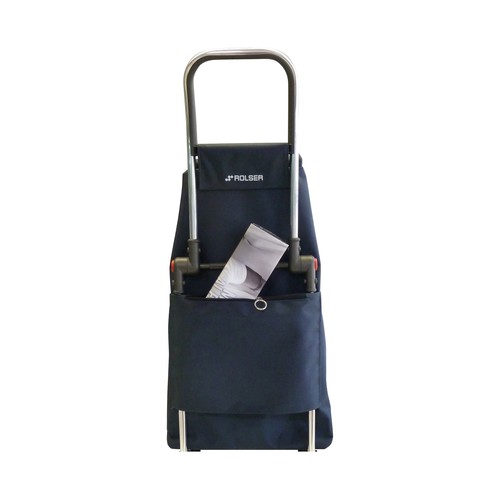 Carrito para la compra plegable de aluminio, 6 ruedas, 3 bolsillos, 43 litros, color azul, Logis Tour ROLSER.