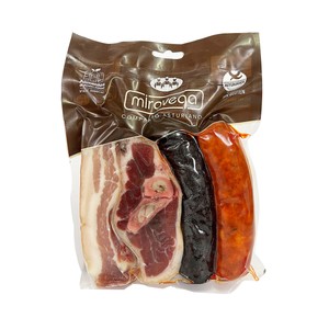 Compango asturiano sin gluten, compuesto por chorizo, morcilla y lacon 350 g.