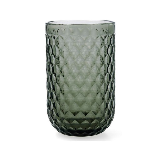 Vaso de vidrio de 40 cl, color gris, BIDASOA