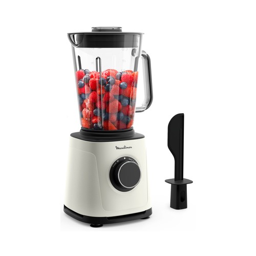Batidora de vaso MOULINEX LM771A, 1200W,  capacidad 2L, color blanco.