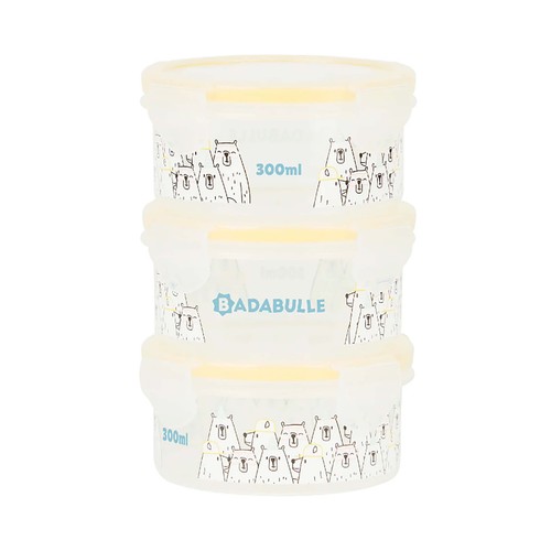 Set de 3 contenedores BADABULLE herméticos de 300ml.