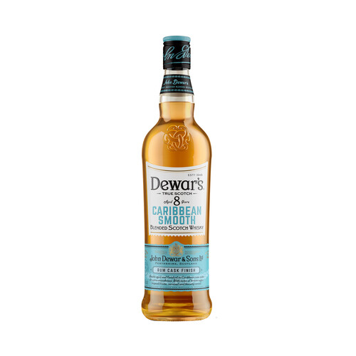 DEWARS 8 Caribbean smooth Whisky blended escocés 8 años botella 70 cl.