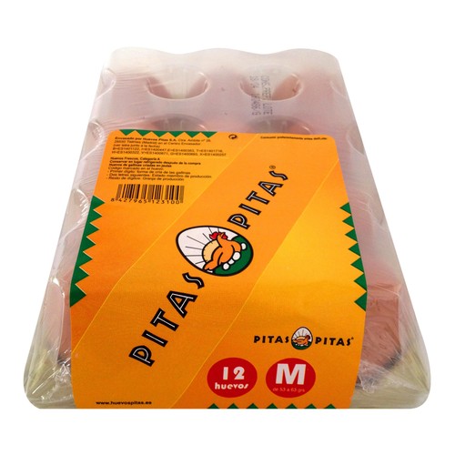 PITAS Huevos de gallinas en jaulas acondicionadas clase M 12 Unidades