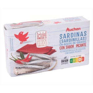 Imagen de PRODUCTO ALCAMPO Sardinillas picantes en aceite de girasol lata 65 g.