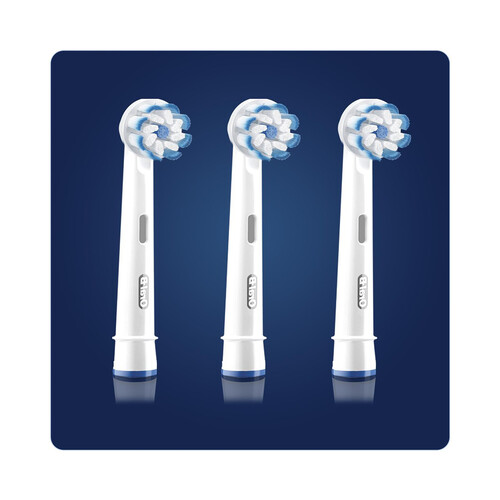 Pack de 3 recambios de cepillo dental eléctrico ORAL-B Sensi Ultrathin.