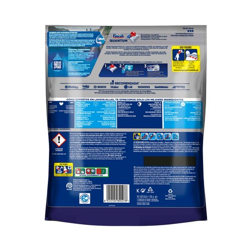 FINSH QUANTUM Detergente para lavavajillas FINISH QUANTUM 90 uds. 1550 g.