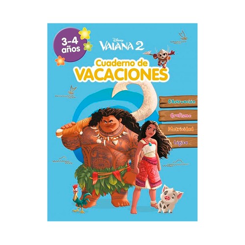 Cuaderno de actividades Vaiana 2 (3-4 años) DISNEY.