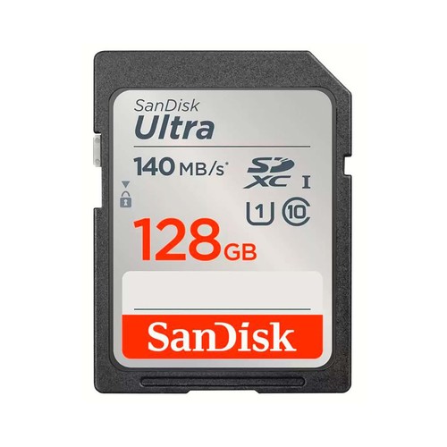 Tarjeta de memoria 128GB SDXC SANDISK Ultra ,UHS-I, Clase 10.