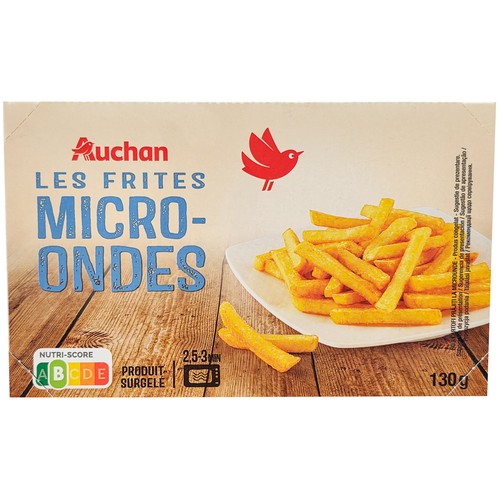 AUCHAN Patatas fritas congeladas ideales para microondas 130 g Producto Alcampo