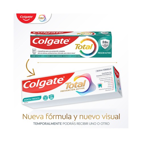 COLGATE Total prevención activa Pasta de dientes con sabor a menta fresca 75 ml.